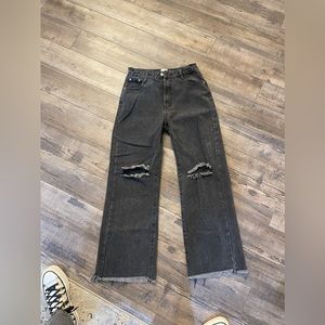 Princess Polly black washed ripped jeans